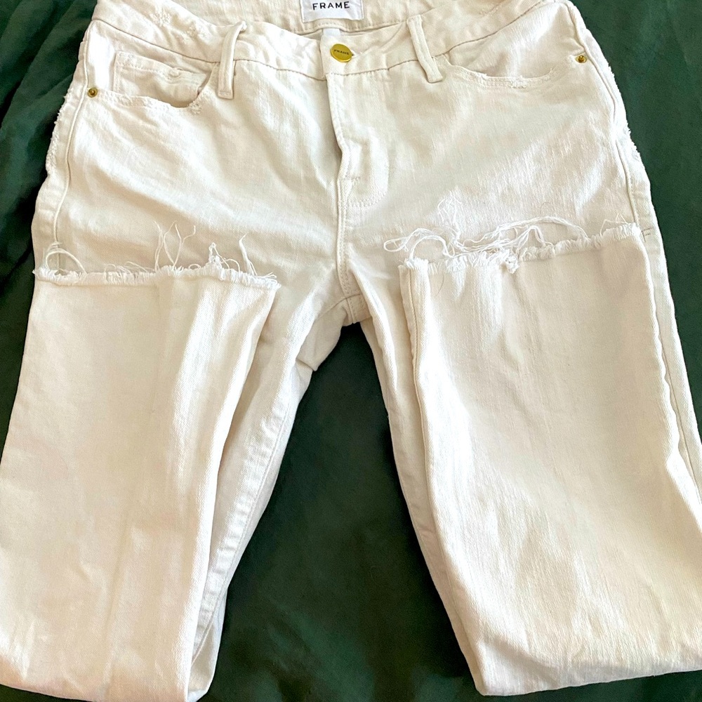 Frame Le Crop Mini Boot With Fray Bottom Size 25 - image 2